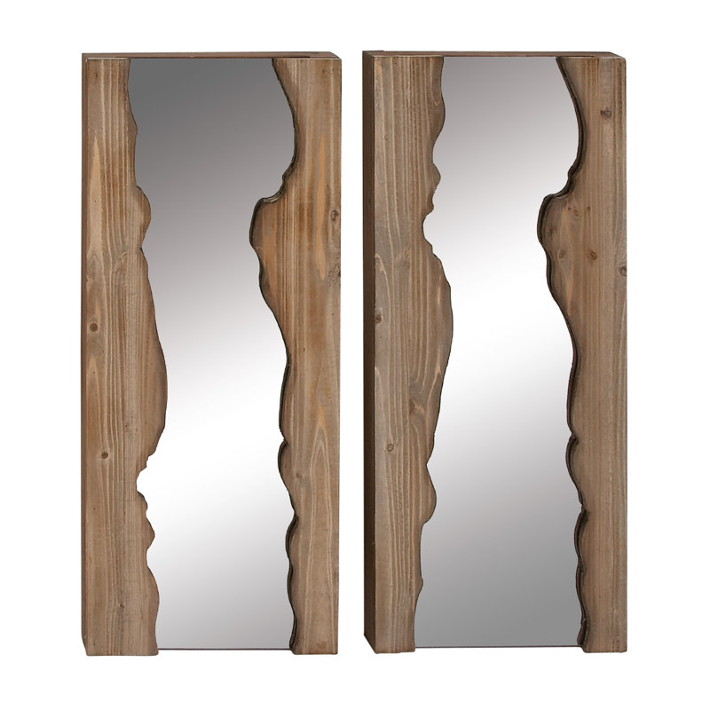 Union Rustic Helgeson 2 Piece Wood Wall Mirror Set & Reviews Wayfair